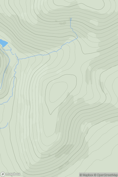 Thumbnail image for Castle Hill [Firth of Forth to the River Tweed] showing contour plot for surrounding peak